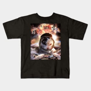 Space Galaxy Astronaut Cat Explosion Kids T-Shirt